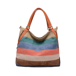 <span class=keywords><strong>TIKTOK</strong></span> Offre Spéciale Sac à main tendance en toile de haute qualité pour femmes Sac à bandoulière à rayures Sac de messager de grande capacité Vente en gros - Product Image 1