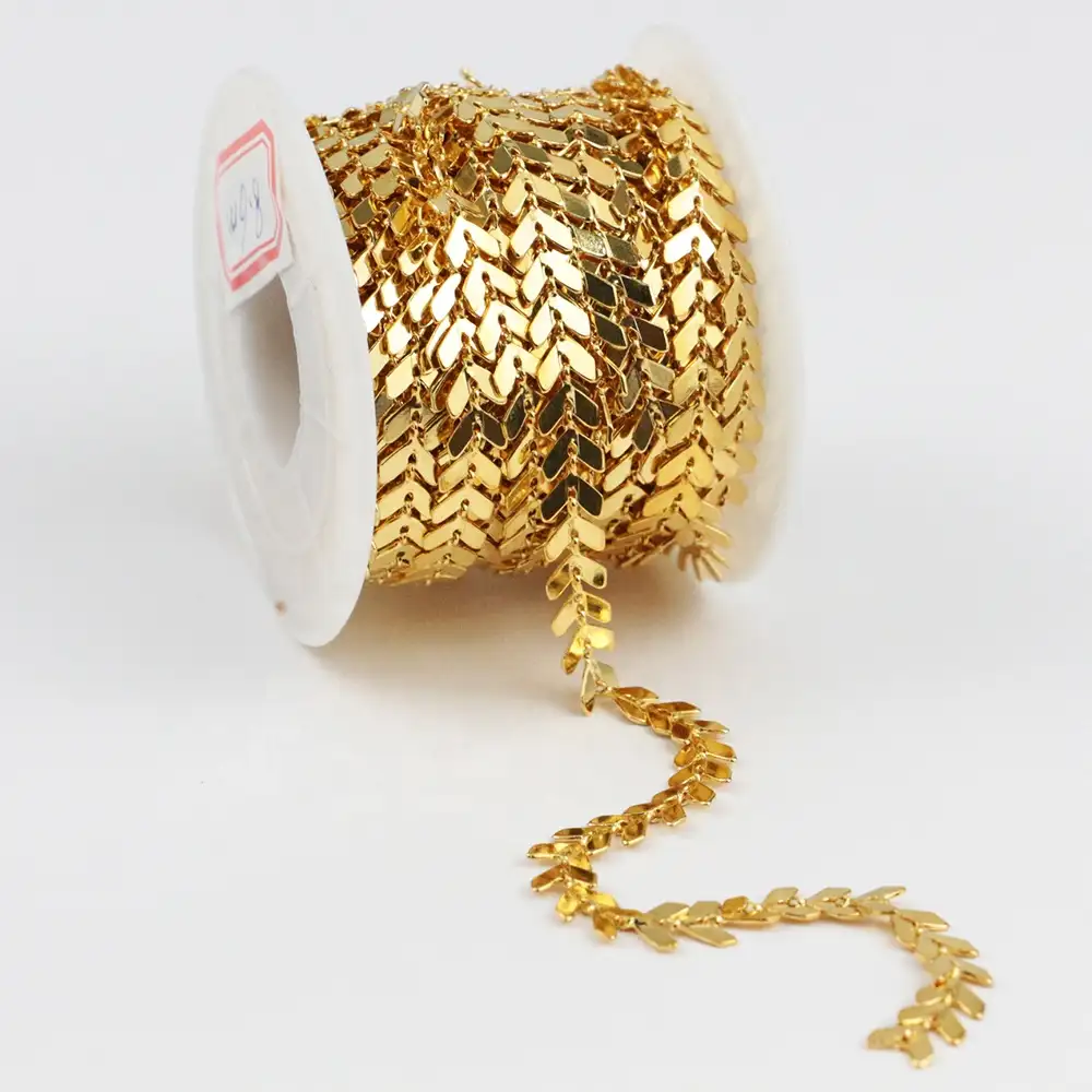 Cadena de oro hecha a mano LS-A554, accesorio de joyería artesanal para collar, pulsera, decoración, venta al por mayor