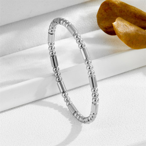 Declaración impermeable de acero inoxidable 18K chapado en oro textura muñeca mujeres <span class=keywords><strong>accesorios</strong></span> joyería de moda pulseras brazaletes - Product Image 4