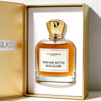 Bouteilles de parfum en verre vides de luxe en forme de couronne OEM ODM 50ML 100ML avec boîte