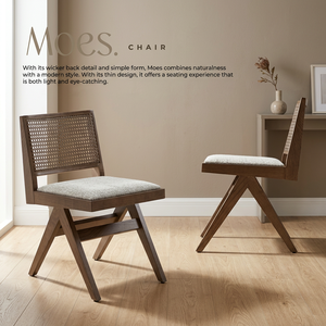 Modern <b>Square</b> Wooden Dining Chair with <b>Foam</b> Cushioned Seat and Cross Legs for Living Room Hotel Banquet - Product Image 3