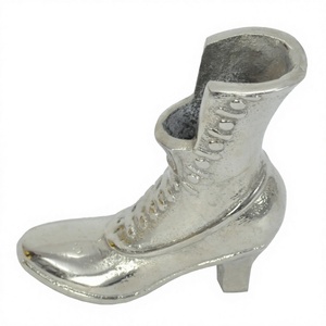 Cendrier équestre Vaisselle Showpiece Argent Enduit Cheval Botte Cendriers Cigare Et Cigarette Fumer Cendrier Offre Spéciale - Product Image 1