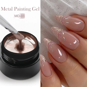 BORN PRETTY Popular Oro Plata Metálico Pintura Gel Esmalte de <span class=keywords><strong>uñas</strong></span> Venta al por mayor Cromo Dorado Metal Espejo Efecto Gel Pintura Arte de <span class=keywords><strong>uñas</strong></span> - Product Image 4