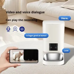 पालतू स्मार्ट पर्यावरण के अनुकूल प्लास्टिक कुत्ते कटोरे स्वचालित चार्ज फूड डिस्पेंसर कैमरा नहीं खाना खाने के लिए उच्च परिभाषा रिकॉर्ड - Product Image 2