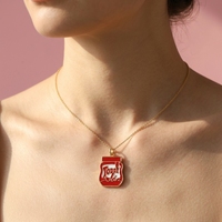 Pendentif breloque en forme de pot émaillé plaqué or 18 carats, en laiton découpé en forme de lettre, accessoire pour la fabrication de bijoux