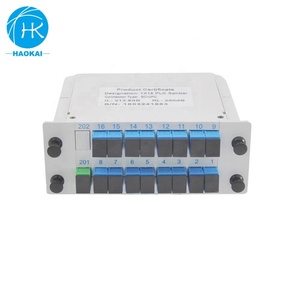 * 32 Port Rack Mount FTB Cáp Quang Splitter <span class=keywords><strong>Box</strong></span> 19 Inch Trượt PLC Splitter 1*8 1*16 1 Sợi Đơn Chế Độ Duy Nhất HAOKAI - Product Image 2