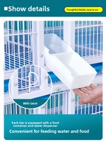 Cage à pigeons en acier galvanisé renforcé avec treillis métallique épaissi et roues pour la compétition et l'élevage de course