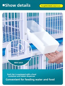 <span class=keywords><strong>Cage</strong></span> à pigeons en acier galvanisé renforcé avec treillis métallique épaissi et roues pour la compétition et l'élevage de course - Product Image 3