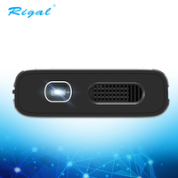 Mini projecteur projecteur DLP portable avec batterie intégrée 5200mAh pour les voyages et l'extérieur