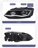 Phares avant en matériau PC Les Vision pour Polo 2011-2018 ; Phares projecteurs LED modifiés avec clignotants