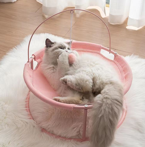 독립형 고양이 수면 해먹 침대 전체 세척 안정 개 애완 동물 해먹 침대 실내 냉각 높은 고양이 침대 - Product Image 5