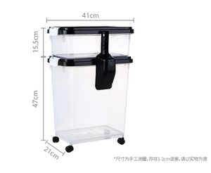 Contenedor de Almacenamiento de Alimentos para Perros GLIWAY de 38 lb, Contenedor Hermético Grande para Alimentos de Mascotas con Ruedas, para Alimentos de Perros, Gatos, Pájaros y Pollos - Product Image 5