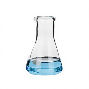 Fiole triangulaire en verre borosilicaté RICO 100 ml, col long, cône gradué, pour laboratoire chimique, transparente, garantie 3 ans - Product Image 4