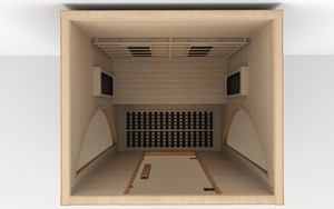 Calentador de panel de carbono para sala de <span class=keywords><strong>sauna</strong></span> infrarroja de tamaño de 2 personas con vidrio de <span class=keywords><strong>luna</strong></span> creciente - Product Image 6