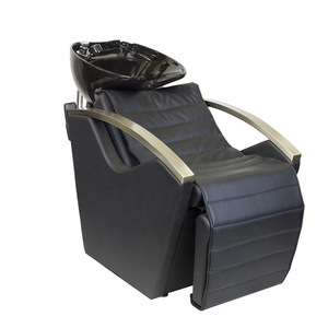 Successor 2024 Control remoto Lavadora automática de cabello Nuevo diseño Cama de salón eléctrica Reposabrazos dorados para cuero sintético - Product Image 3