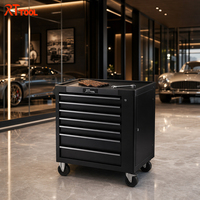 Armoire à outils à roulettes RTTOOL avec 7 tiroirs, chariot robuste en fer pour atelier de mécanique