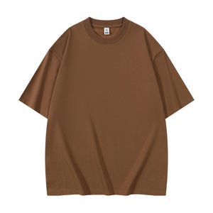 เสื้อยืดสีพื้น ผ้าฝ้ายเนื้อหนา สวมใส่สบาย ทรงโอเวอร์ไซส์ ใส่ได้ทั้งชายและหญิง - Product Image 4