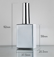 Flacon vide pour vernis à ongles de luxe, 18 ml, carré, grande capacité, personnalisable dans de nombreux styles