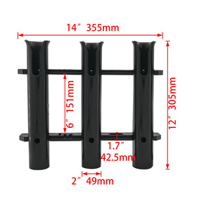 Soporte para Cañas de Pescar ISURE MARINE de <span class=keywords><strong>3</strong></span> Ranuras para Montaje en Tubo, Soporte para <span class=keywords><strong>3</strong></span> Cañas para Barco/Yate - Product Image 2