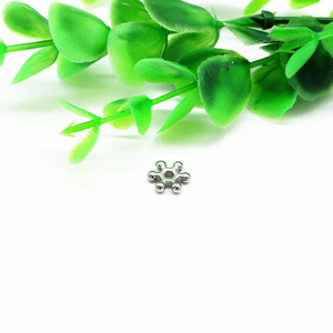 yunnique Stainless Steel Snowflake <b>Spacer</b> Bead For Bracelet Making 6mm Casting Jewelry Findings Component - Product Image 2