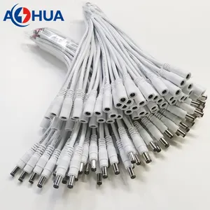 Aohua cung cấp điện 12V 5.5mm 2.1mm 2.5mm Nam Nữ DC Cáp dẫn kết nối