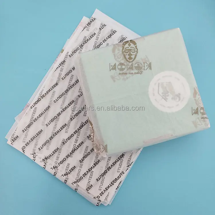 Carta da regalo con logo stampato personalizzato carta velina alla moda con fiore coreano con il tuo design