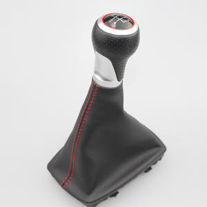 Perilla de cambio de marchas de 5/6 velocidades, palanca de palo, Polaina, línea roja, cubierta de maletero para <span class=keywords><strong>Audi</strong></span> <span class=keywords><strong>A4</strong></span> S4 B8 8K A5 Q5 <span class=keywords><strong>s</strong></span>-<span class=keywords><strong>line</strong></span> 07-15 de cuero - Product Image 5