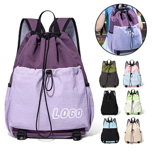 Lightweight Travel <b>Backpack</b> Gym <b>Drawstring</b> Bag Outdoor Sports <b>Drawstring</b> Tennis Badminton Bags Casual Sports <b>Backpacks</b> - Product Image 1