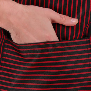 Delantal de camarero sin mangas de alta calidad, reutilizable, largo, con múltiples bolsillos, transpirable, lavable a máquina, de lona resistente. - Product Image 2