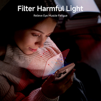 Protector de Pantalla con Filtro de Luz Roja, Anti-rayones, Sin Burbujas, Anti-luz Azul, Película Protectora para iPhone