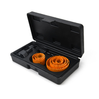 Nesen – Lot de 10 scies cloches complètes en acier rapide pour le bois, tailles courantes, pointe en acier au carbone, pour meubles domestiques et panneaux de porte
