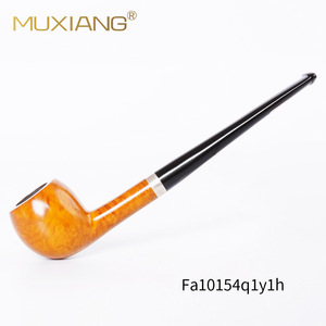 Muxiang Tobacco Pipe Straight Type With Vulcanized Rubber Mouthpiece For Smoking - Product Image 1