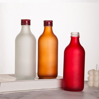 16oz 350ml glazen Boston druppelfles met schroefdop, bedrukt met aangepast logo voor fruitwijn, sap & dranken