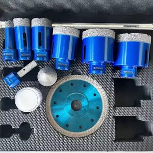 Kit de scie cloche diamantée brasée sous vide populaire de haute qualité ensemble de mèches de forage pour carreaux de porcelaine en céramique et marbre - Product Image 6