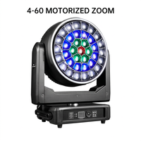 Luz Móvil de Cabeza con Píxeles RGBW de 19x60W 1600W con Anillo 4-60 °   Zoom DMX512 Pan 540 °   Inclinación 270 °   Para Conciertos, Festivales y Clubes