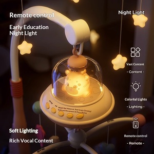 360 Rotation Plastic Baby Cot Musical Infant Bed Rattles Bells Toy Hanging Crib Mobile With <b>Lights</b> - Product Image 4