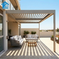 Pergola en aluminium robuste Sweet Home, résistante au vent, avec toit à lamelles automatiques, taille personnalisée, pour jardin, cour arrière, extérieur, gazebo
