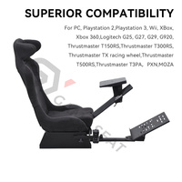 GY045 Siège Simulateur de Course Playseat Cockpit Fauteuil de Jeu pour Playstation Thrustmaster Logitech G25, G27, G29, G920