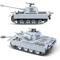 Tanque Panther Alemán Militar de la Segunda Guerra Mundial 121, Serie de Armas de Soldados, Modelo de Ladrillos de Construcción para Niños, Sets de Bloques de Construcción de la Segunda Guerra Mundial