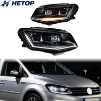 HETOP für Caddy Scheinwerfer 2015-2020 Auto LED-Linsen-Scheinwerfer Upgrade Frontleuchte Einfarbig Plug-and-Play Zubehör DRL für VW