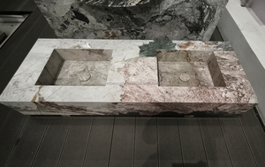 Dalles de marbre poli quatre <span class=keywords><strong>saisons</strong></span> vert rose naturel de luxe <span class=keywords><strong>Les</strong></span> Quatre <span class=keywords><strong>Saisons</strong></span> Printemps Carreaux de sol muraux Comptoirs Grande dalle - Product Image 5