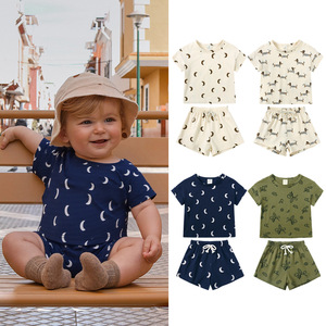 Vêtements de maison d'inspiration danoise pour enfants Ensemble de pyjamas d'été pour bébés Style décontracté Short en pur coton pour garçons et filles - Product Image 5