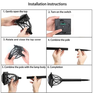 Đèn năng lượng mặt trời cho vườn nhà dẫn trang trí ngoài trời đèn đường không thấm nước Đèn năng lượng mặt trời ánh Sáng Bộ - Product Image 4