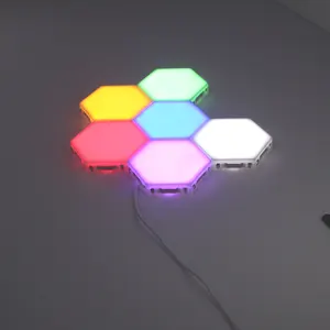 Usb Rgb Hexagon Dimmable Modular Lamp Touch Sensor Megnetic Diy Led Honeycomb Mini Quantum Sensetive Multicolour Night Light