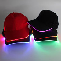 Gorra de Béisbol Luminosa LED Ajustable, Estilo Hip-Hop, con Logotipo Personalizable, Gorra Deportiva Intermitente de Moda para Bares y Noches