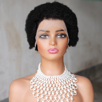 Perruques Jamila sans colle en cheveux brésiliens Remy bouclés, avec dentelle frontale HD 13x4, densité 150%, couleur brun clair, dentelle noire naturelle