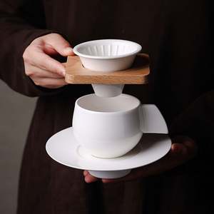 Hot Sale 2024 New <b>Ceramic</b> Stoneware Water <b>Cup</b> Coffee Mug with Plate Premium <b>Ceramic</b> <b>Cups</b> - Product Image 3