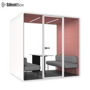 Cabine insonorisée de luxe, pods acoustiques silencieux, cabine de bureau insonorisée, solutions acoustiques, 4 personnes, peu en stock, pods de bureau - Product Image 5