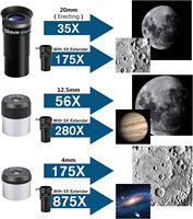 Telescopio Astronómico F70076 de Gran Apertura, Zoom Profesional de 350 Veces, Telescopio Monocular Reflectante para Observación Espacial