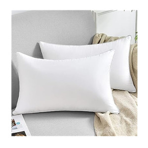 Bộ 2 Mềm Mại Trắng 100% Bông Bìa Giọng Ném Gối Chèn 14x22 Inch Vuông Đệm Cho Ghế Giường Cho Đọc Sách Giường Nghỉ ngơi - Product Image 1